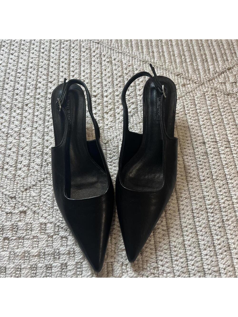 Tony Bianco Crush Slingback Pump in Black Vintage - Picture 3 of 6